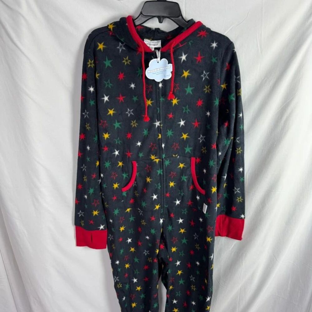 Pajamagram Footed Fleece Pajamas Size XL Stars Print NEW